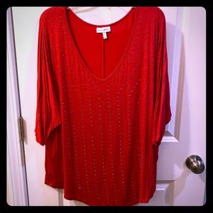 Sparkle red blouse